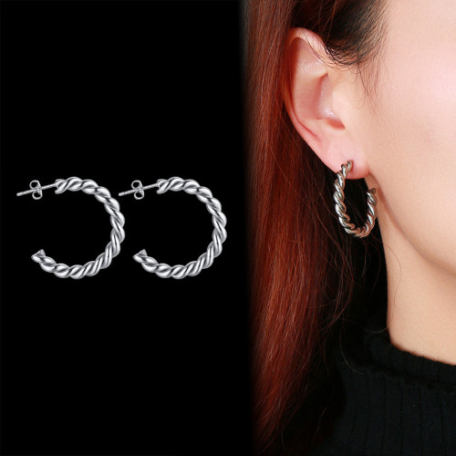 Wholesale Stainless Steel Twist Earrings