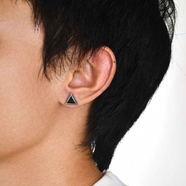 Wholesale Stainless Steel Triangle Viking Earrings