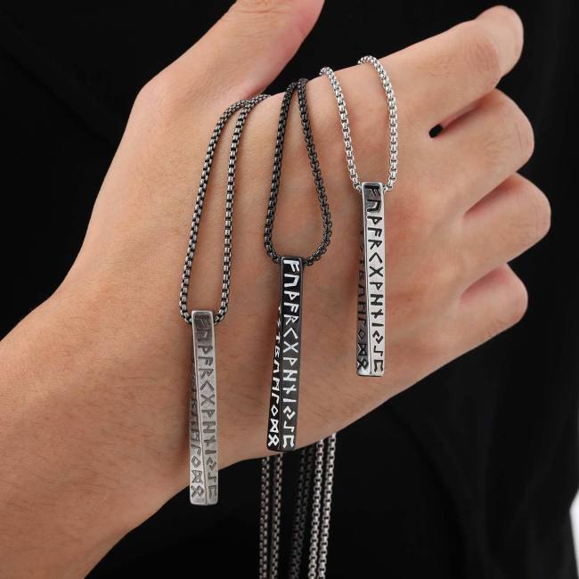 Wholesale Stainless Steel Viking Rune Mobius Bar Pendant