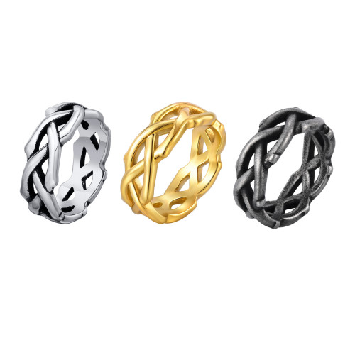 Wholesale Stainless Steel Braided Band Ring