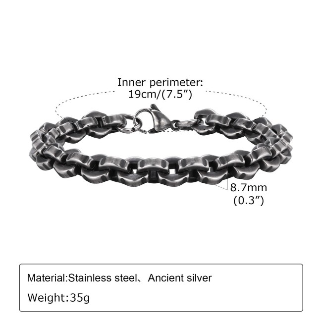 Wholesale Stainless Steel Chunky Chain Bracelet
