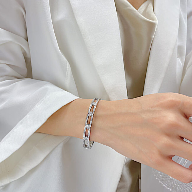 Wholesale Stainless Steel CZ Bangles