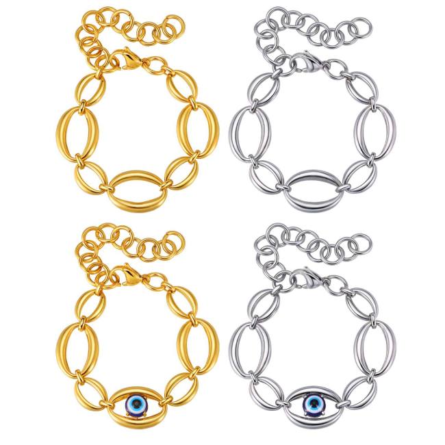 Wholesale Stainless Steel Oval Link Chain Bracelet