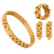 Wholesale Stainless Steel Chain Ring Bracelet Earrings Set