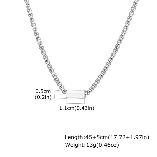 Wholesale Stainless Steel Black Box Chain Bracelet