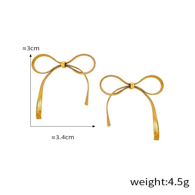 Wholesale Stainless Steel Bow Jewelry Set