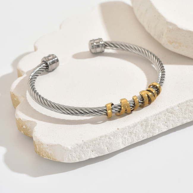 Wholesale Vintage Twisted Cable Wire Cuff Bracelet