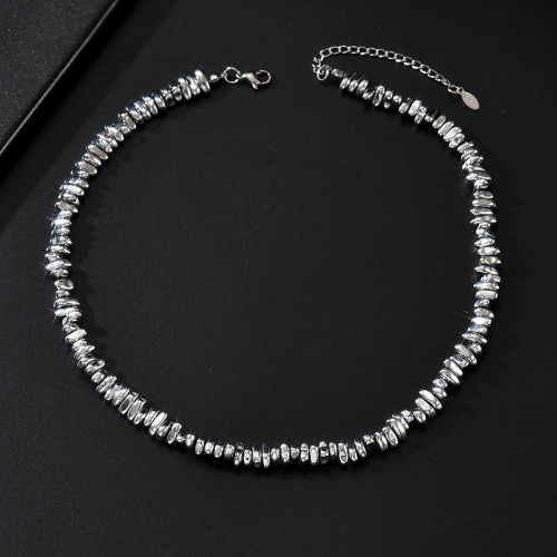 Wholesale Unisex Liquid Metal Beaded Necklace