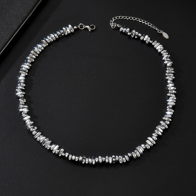 Wholesale Unisex Liquid Metal Beaded Necklace