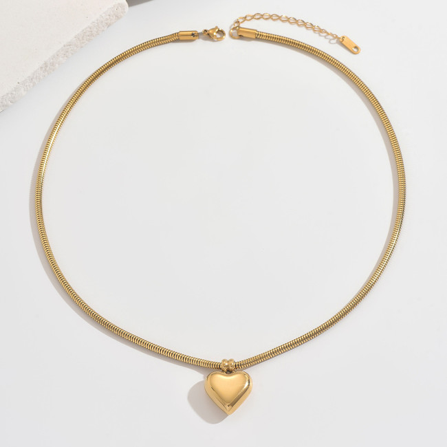 Wholesale 18K Gold Plated Puffy Heart Pendant