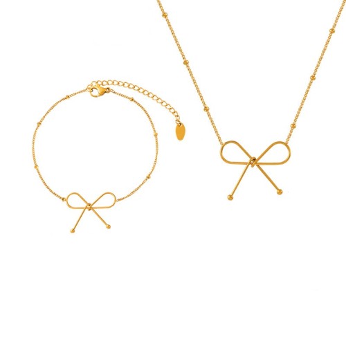 Wholesale Stainless Steel Ribbon Pendant Set