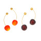 Wholesale Stainless Steel Cherry Earrings