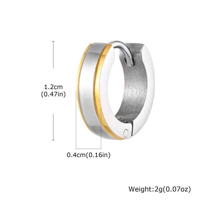 Wholesale Stainless Steel Simple Men's Earrings