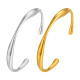 Wholesale Stainless Steel Irregular Open Bangle