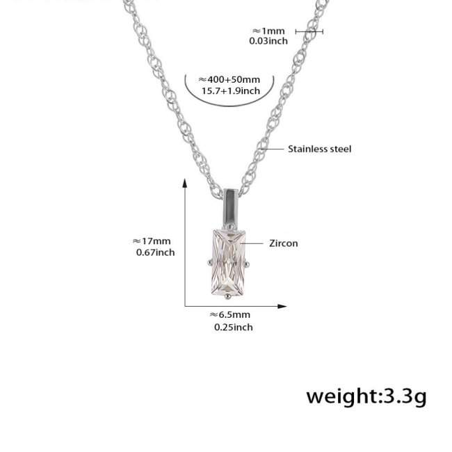 Wholesale Steel Multi-Layered Collarbone Necklace
