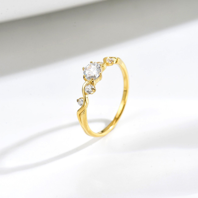 Wholesale Stainless Steel Minimalist CZ Pave Stacking Ring Set