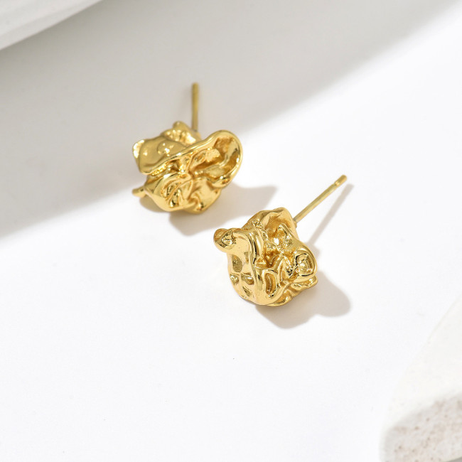 Wholesale Stainless Steel Molten Gold Studs
