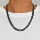 Wholesale Men's Black Stainless Steel Cuban Link Chain