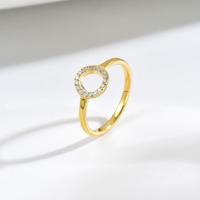 Wholesale Stainless Steel Minimalist CZ Pave Stacking Ring Set