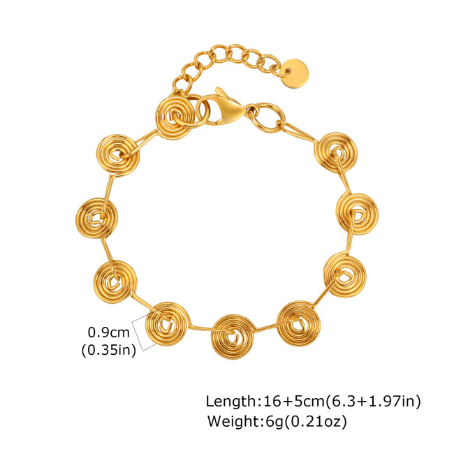 Wholesale Stainless Steel Spiral Bracelet