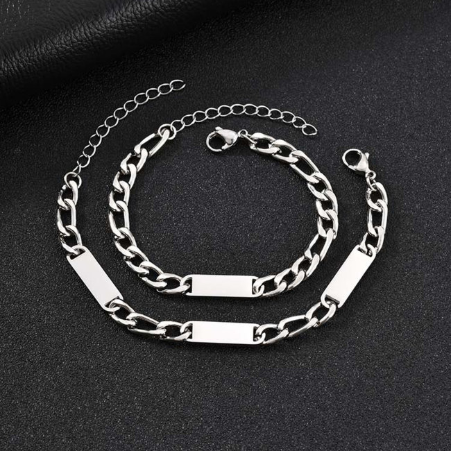 Wholesale Stainless Steel Blank Engravable Bracelet