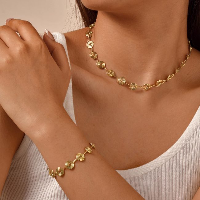 Wholesale Stainless Steel Spiral Bracelet