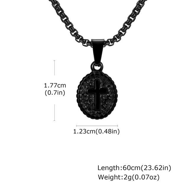 Wholesale Stainless Steel Cross Oval Pendant