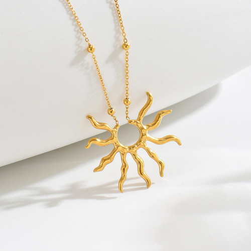 Wholesale Stainless Steel Sunburst Necklace