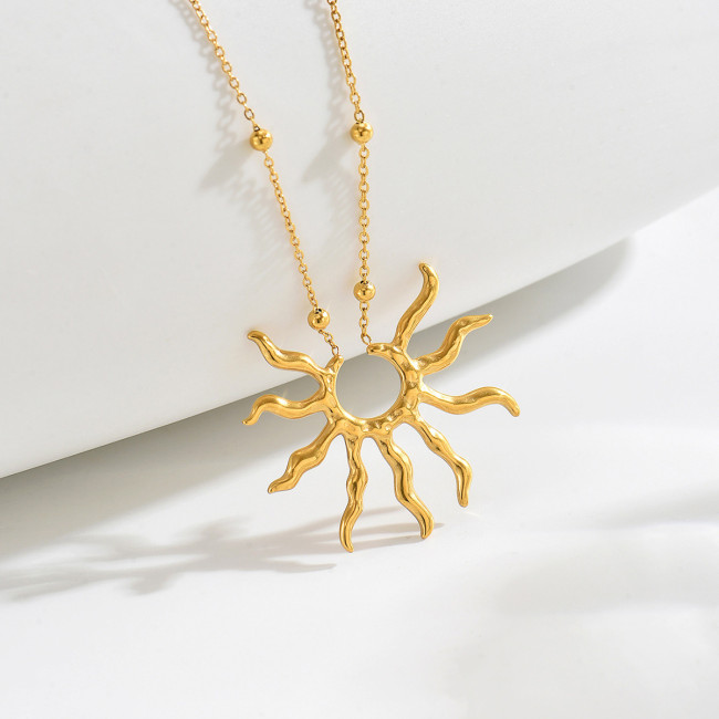 Wholesale Stainless Steel Sunburst Necklace