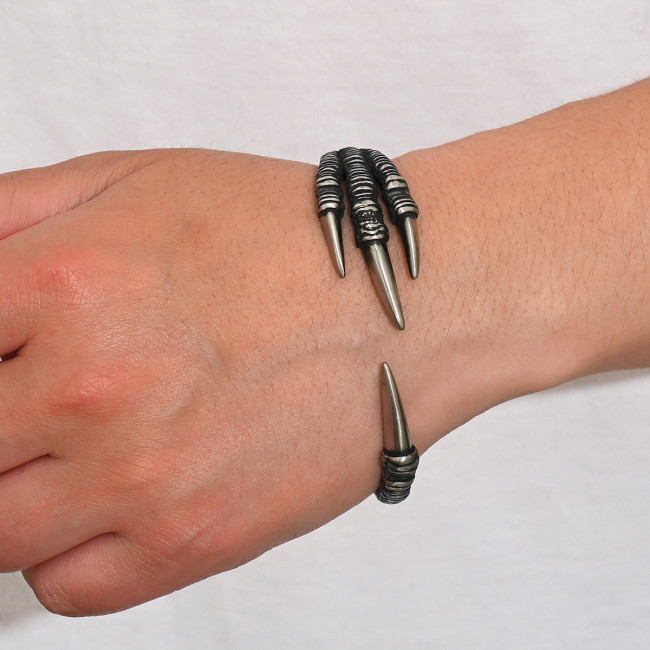 Wholesale Retro Stainless Steel Dragon Claw Bangle