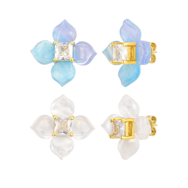 Wholesale Stainless Steel Resin Earrings