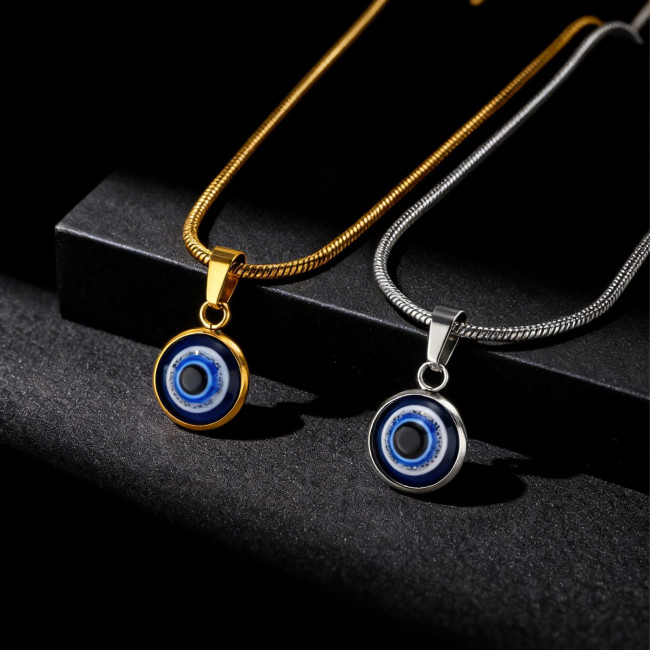 Wholesale Stainless Steel Devil's Eye Pendant Necklace