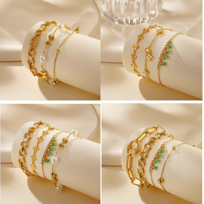 Wholesale Stainless Steel Cross Bow Infinity CZ Bracelet