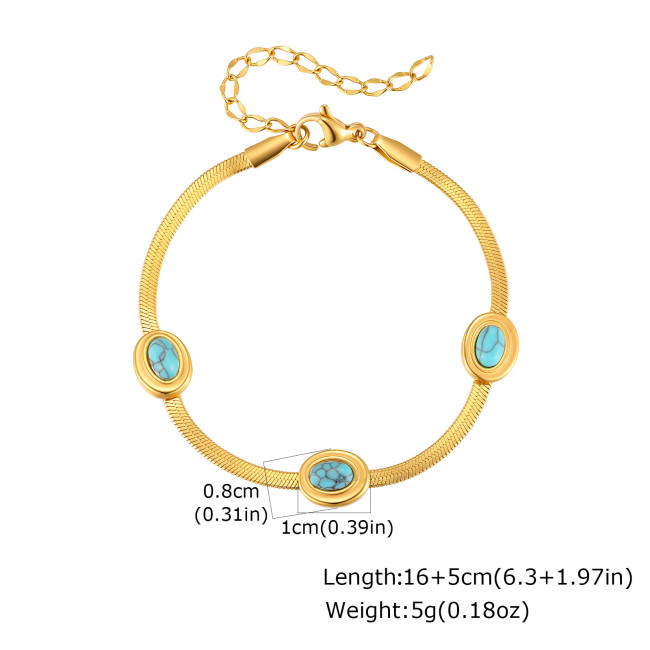 Wholesale Stainless Steel Turquoise Necklaces