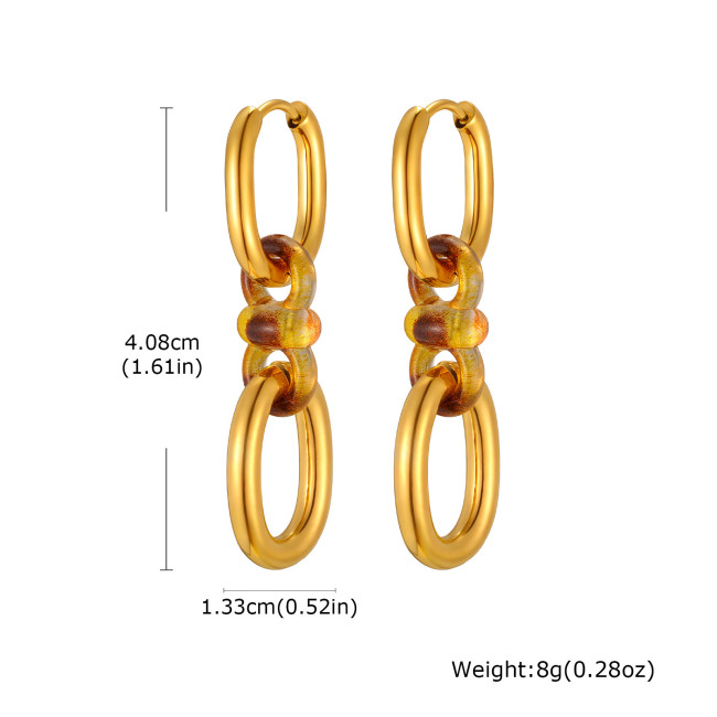 Wholesale Stainless Steel Resin Collar Chain