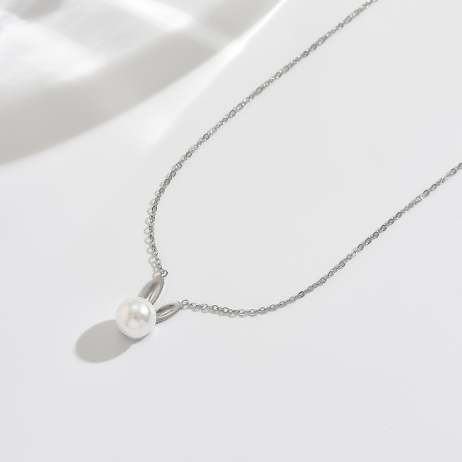 Wholesale Stainless Steel Bunny Necklace