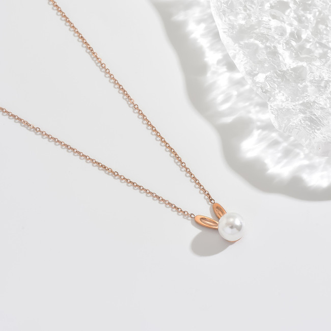 Wholesale Stainless Steel Bunny Necklace
