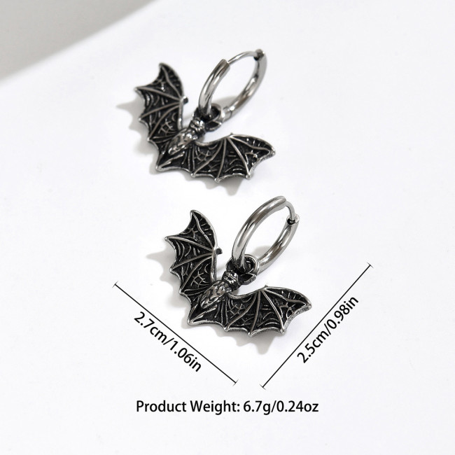 Wholesale Stainless Steel Gothic Vampire Earrings