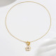 Wholesale Stainless Steel Flower Toggle Necklace