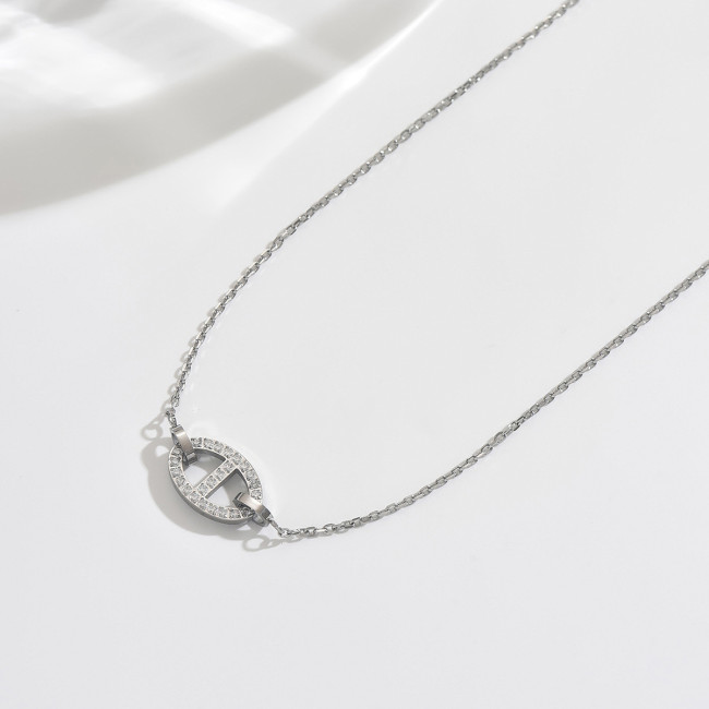 Wholesale Stainless Steel Pig Nose Necklace