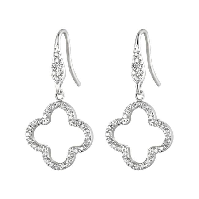Wholesale Stainless Steel Four-Leaf Clover Earrings