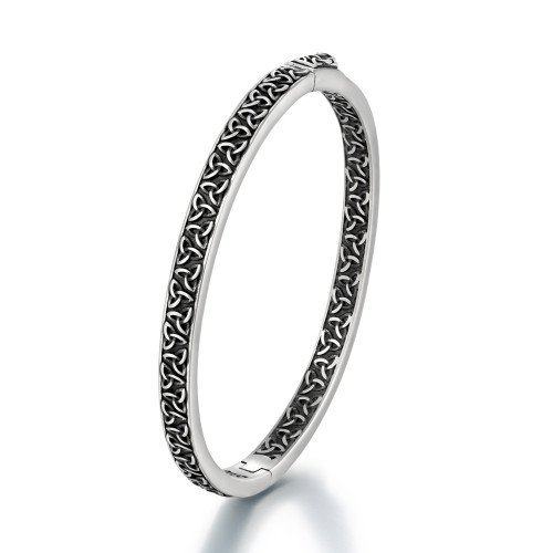 Wholesale Retro Stainless Steel Celtic Knot Bangle