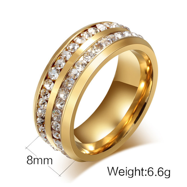 Wholesale Stainless Steel Two Line CZ Ring Ebay