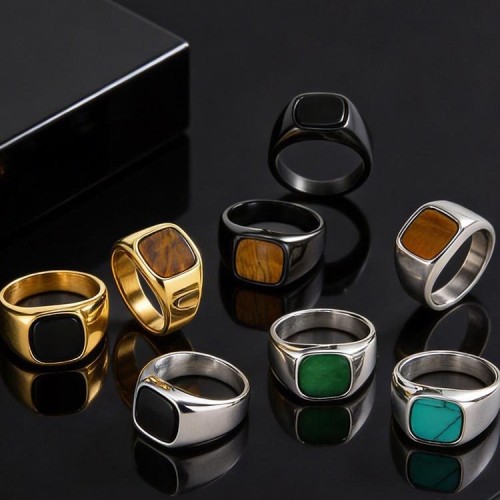 Wholesale Stainless Steel Tiger Eye Stone Ring