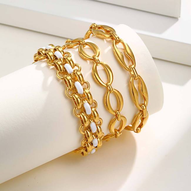 Wholesale Stainless Steel Chunky Gold Bracelet