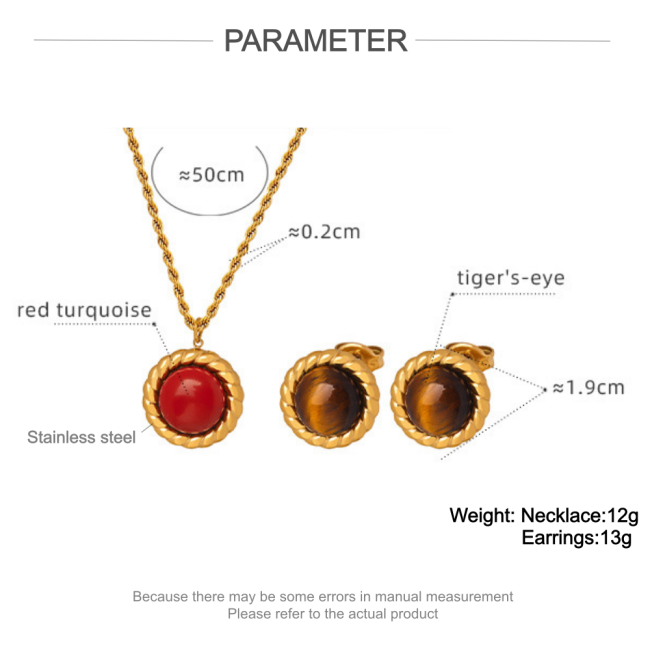 Wholesale Stainless Steel Tiger Eye Pendant Necklace
