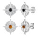 Wholesale Stainless Steel Turquoise Starburst Stud Earrings