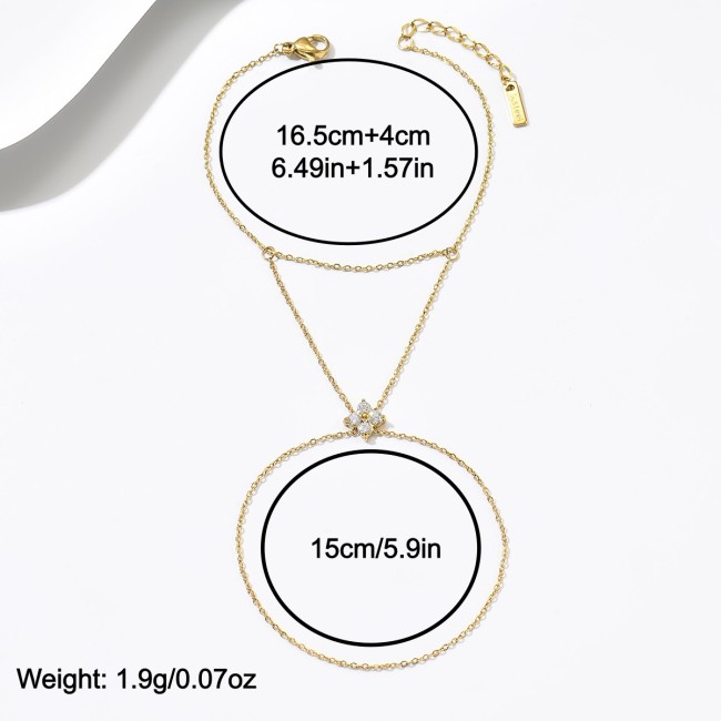 Wholesale Gold Plated Double Layer Slave Bracelet