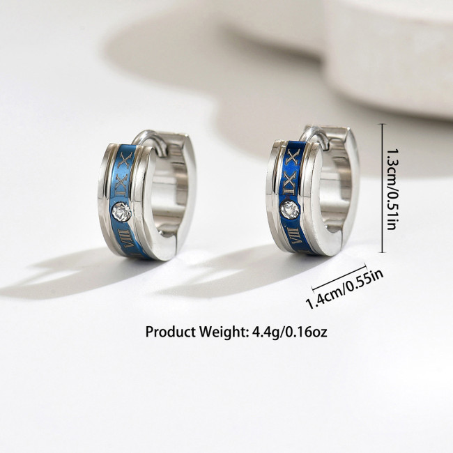 Wholesale Stainless Steel Two-Tone Hoop Earrings