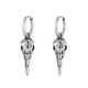 Wholesale Retro Stainless Steel Bird Skull Earrings